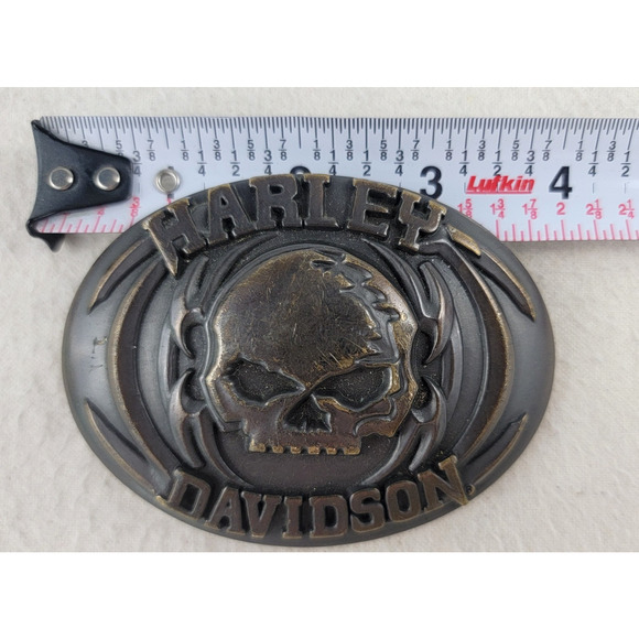 Harley-Davidson Willie G Skull Belt Buckle 2008 Brass Finish Biker 97830-08VM - Picture 6 of 7